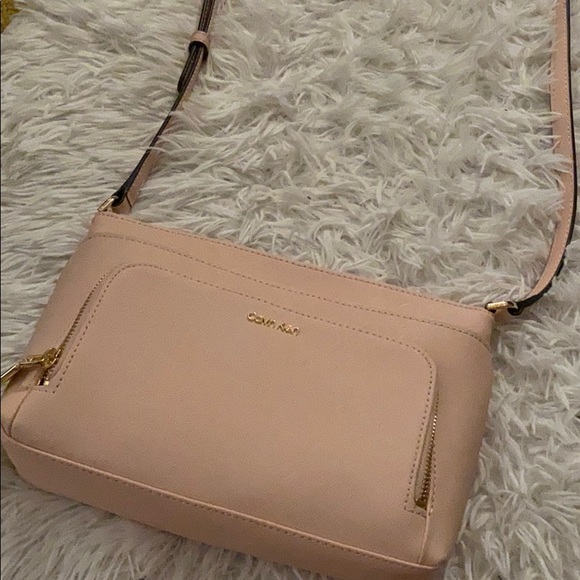 Calvin Klein Handbags - Pink crossbody bag with gold detailing